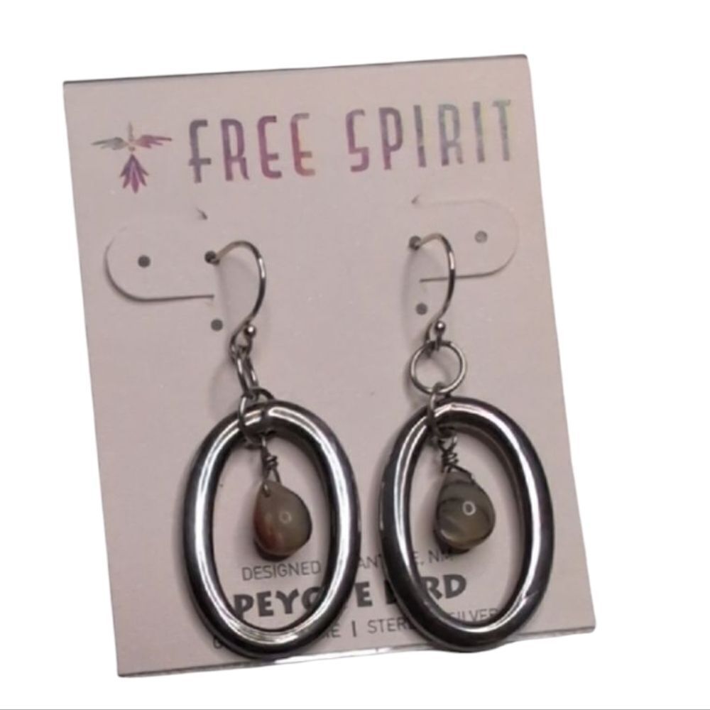 NWT Peyote Bird Sterling Silver Abalone Shell Earrings